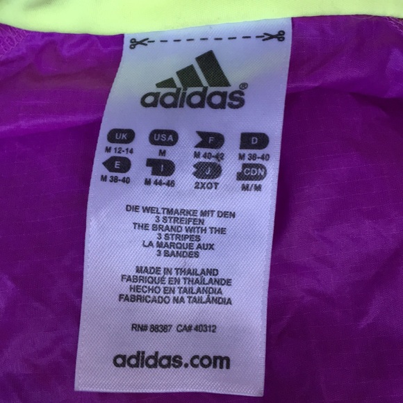 Adidas Light Weight Purple Windbreaker M - Picture 5 of 5